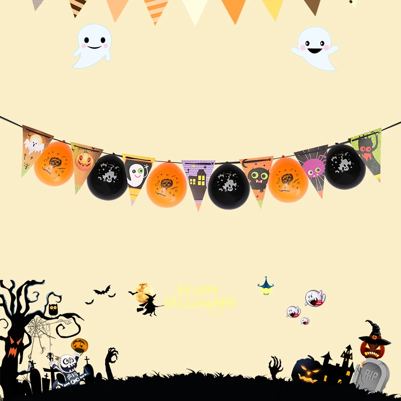 1X Kid Funny Banner Paper Garland Party Flag Hanging Decorations Halloween Decor | Дом и сад