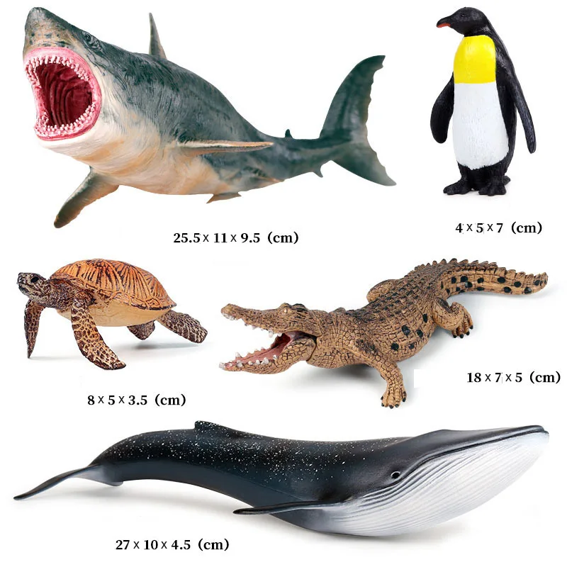 Большой размер морские животные игрушки имитация однотонного океана морской