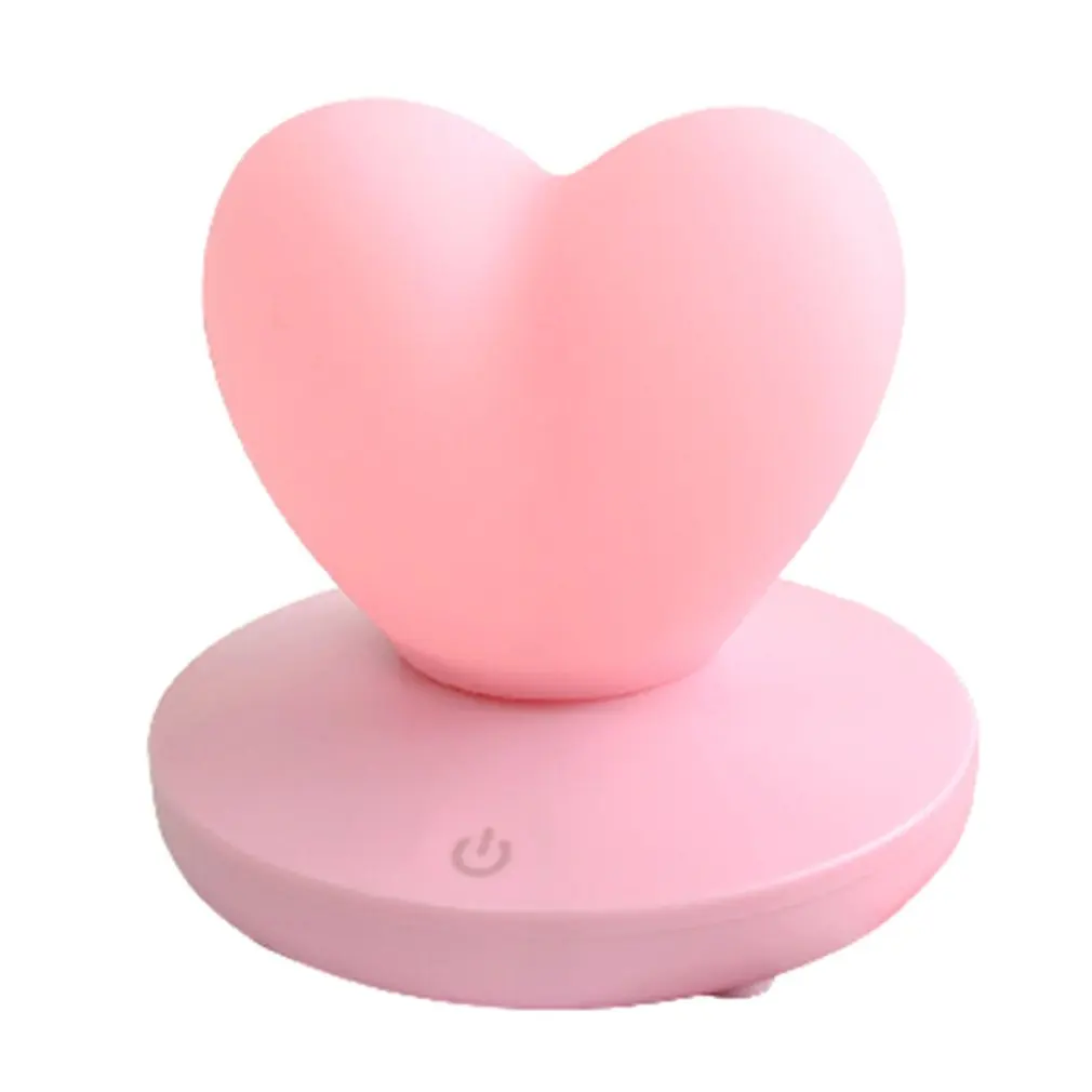 

LED Touch Control Table Lamp USB Rechargable Romantic Love Heart Shape Decoration Night Light Table Desk Lamp