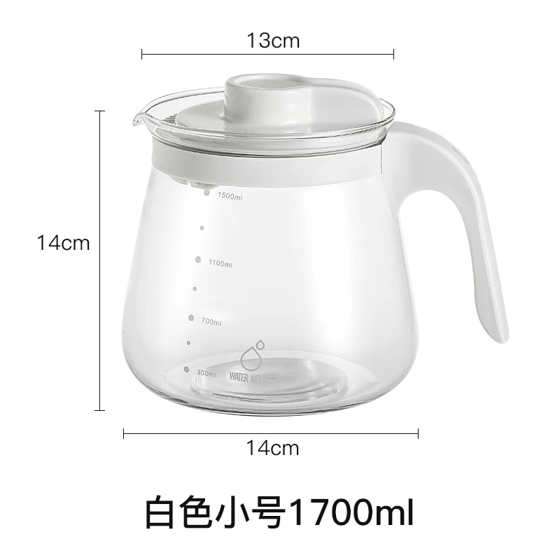 

Бутылка для холодной воды из боросиликатного стекла, большая емкость, кувшин для холодной кипяченой воды, термостойкий чайник для чая, чайн...