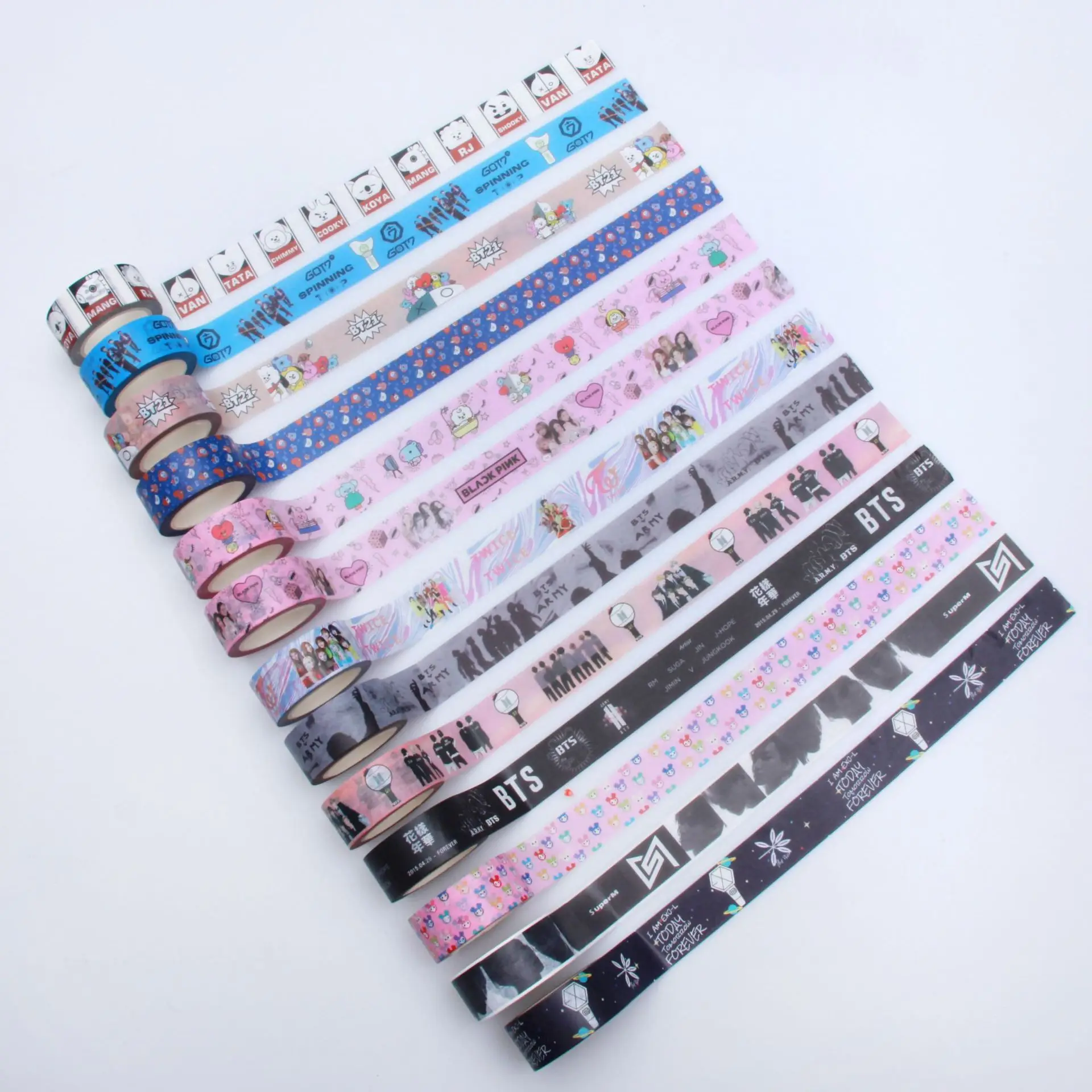 

Cute cartoon korean boy group bt Peripheral paper tape student supplies cartoon cute creative stickers