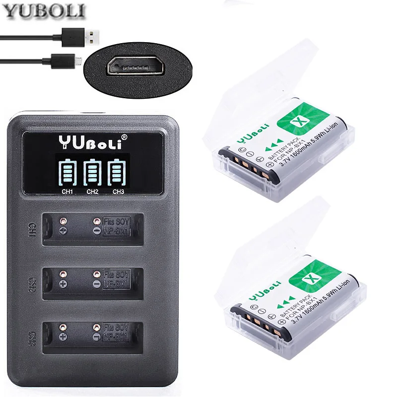 charger and 2battery NP-BX1 npbx1 np bx1 np bx1 Батарея для sony DSC-RX100 DSC-WX500 Характеристическая вязкость полимера HX300 WX300 HDR-AS15 X3000R MV1 AS30V HDR-AS300 as100v as200v - Цвет: charger and 2battery