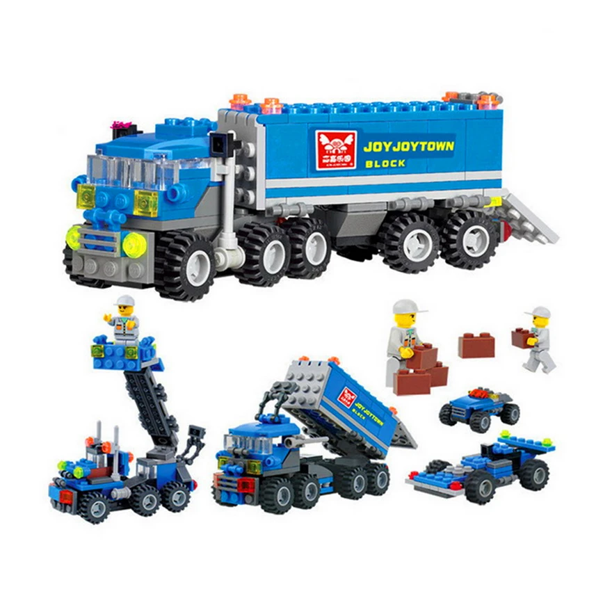 KAZI 6409 City Car Transport Dumper Truck Building Blocks Brick Compatible Technic Playmobil Toys For Children