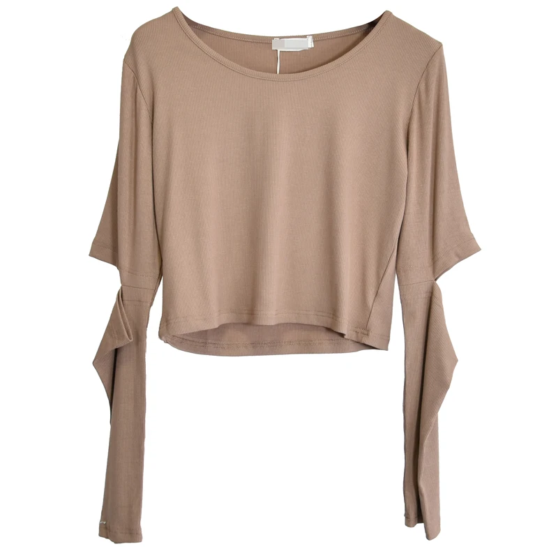 

Women's Dance Practice Tops Long Sleeves Crop Tops Latin Dance Clothes Adult Classical Modern Jazz Dancing Costume Wear BL5558