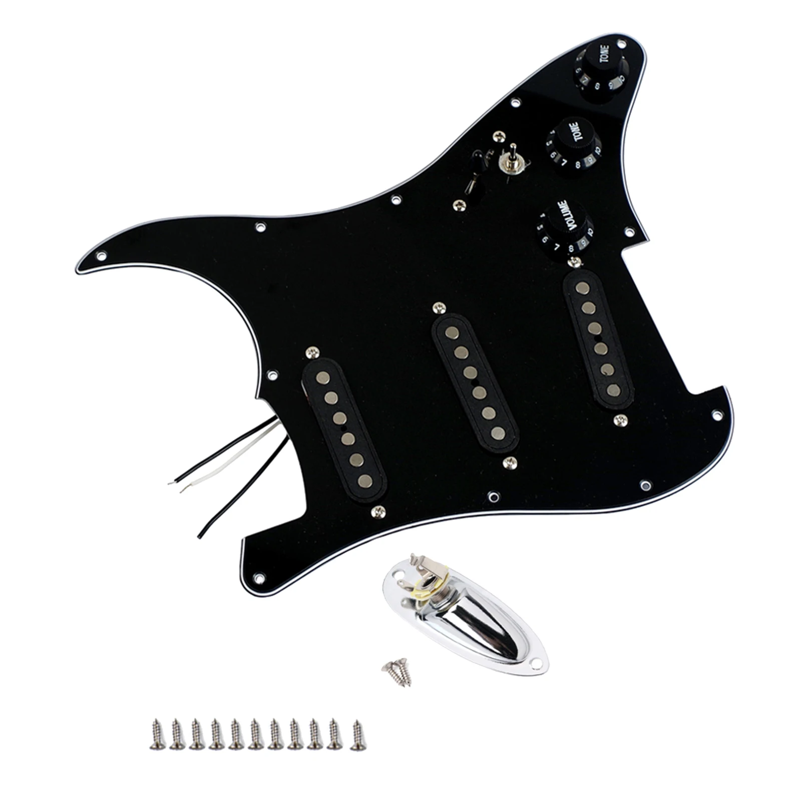 

Pro SSS 11 Hole Prewired Loaded Single Coil Pickguard with Noiseless Alnico 5
