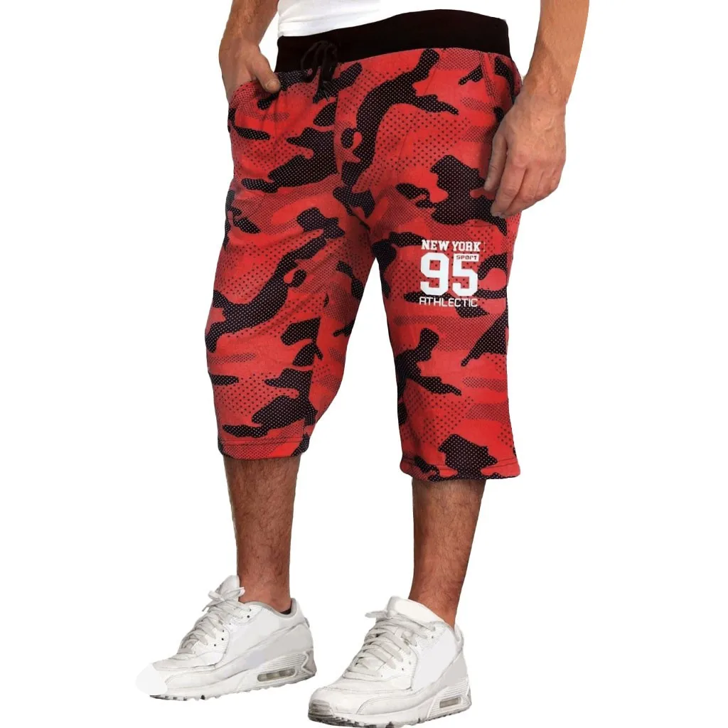 Мужские камуфляжные новые стильные хлопковые шорты с несколькими карманами