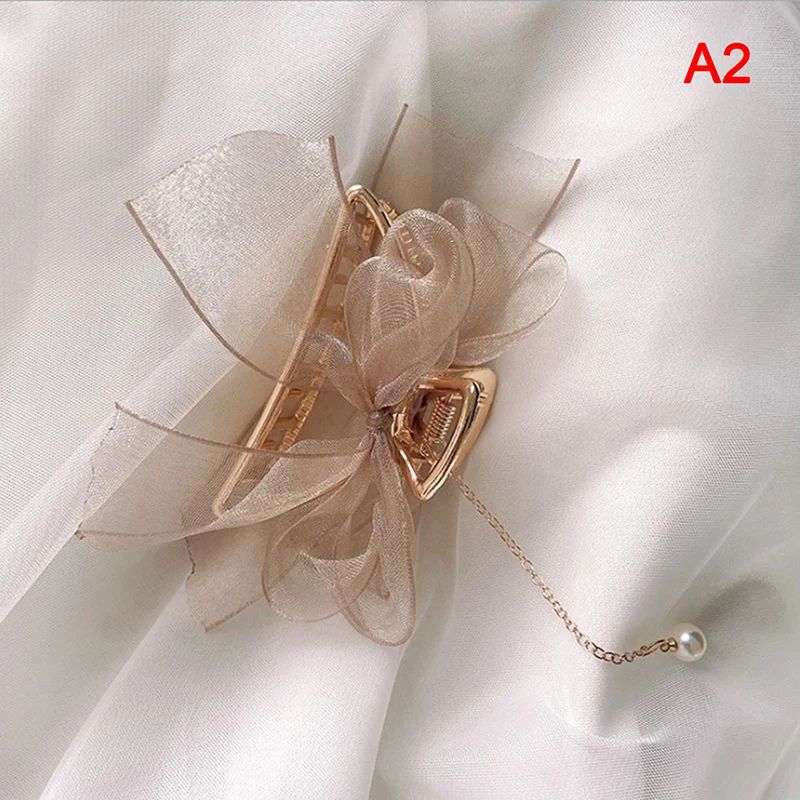 Бант лента жемчужный кулон кисточка аксессуары для волос головной убор