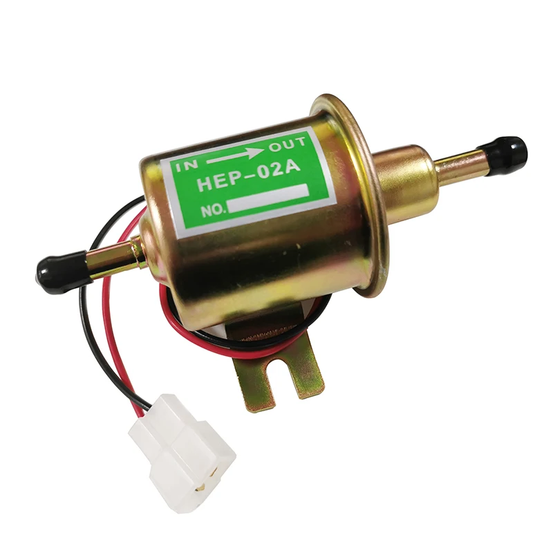 

Fuel Pump 12v Electric Petrol Pump Low Pressure Bolt Fixing Wire Diesel HEP-02A Set Metal Gold 8mm FP009