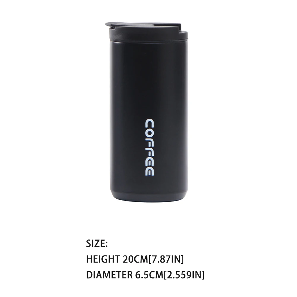 

550ml Insulated Coffee Cup Travel Mug Double-Layer Insulation Thermal Vacuum Stainless Steel Portable Reusable Leakproof Lid
