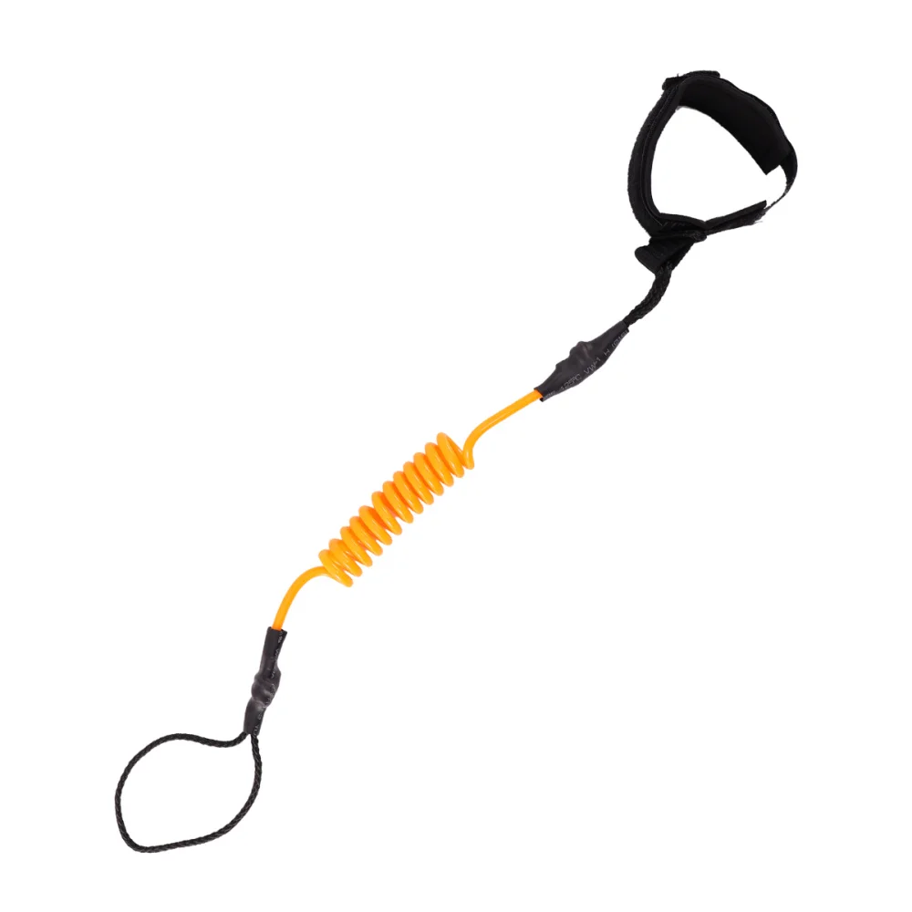 

Durable Kayak Canoe Paddle Leash Anklet Wrap Tied Cord High Bounce Surf Rope Surfboard Foot Rope (Black)