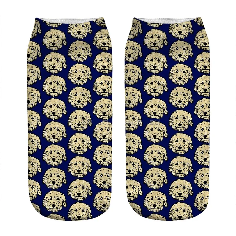

2021 Women's socks kawaii Black Labradoodle Printed Socks Woman harajuku Happy Funny Novelty cute girl gift Socks for women