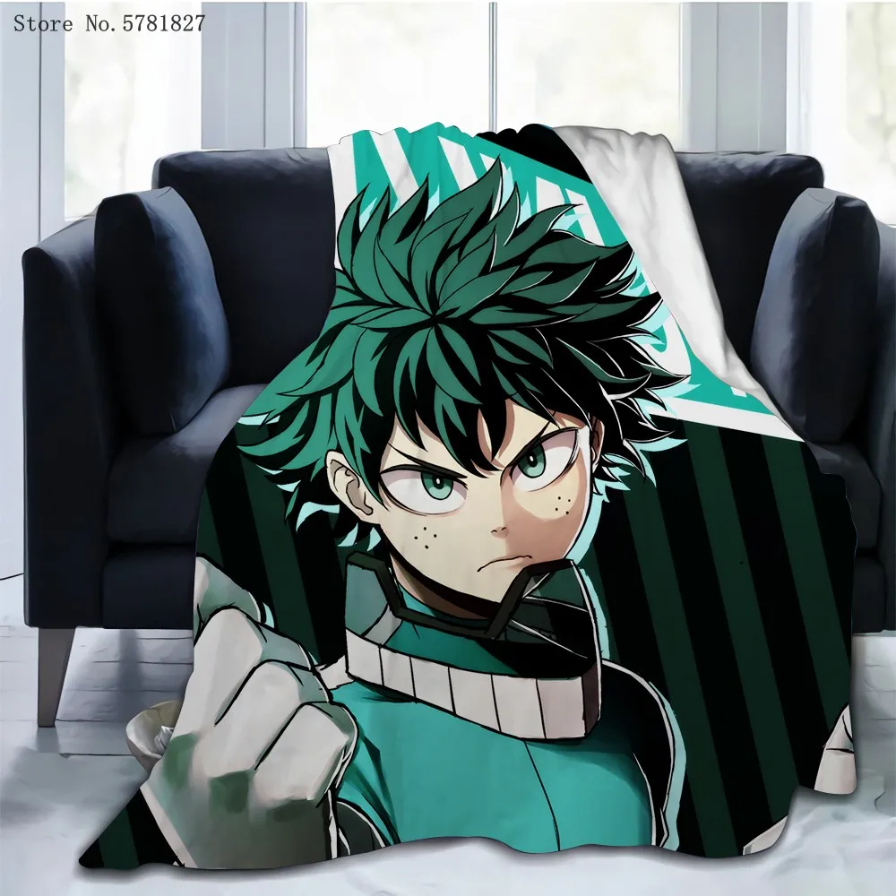

3D Print Popular Anime Sherpa Blanket Nap Office Sofa Throw Blanket My Hero Academia Weighted Blanket Picnic Travel Home Blanket