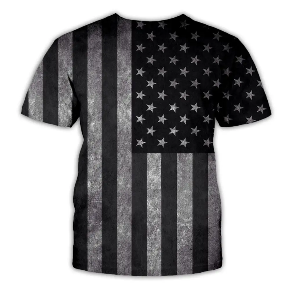 

PLstar Cosmos New USA Flag T-shirt Men / Women Sexy 3d Tshirt Print Striped American Flag Men T-shirt Summer Tops Tees