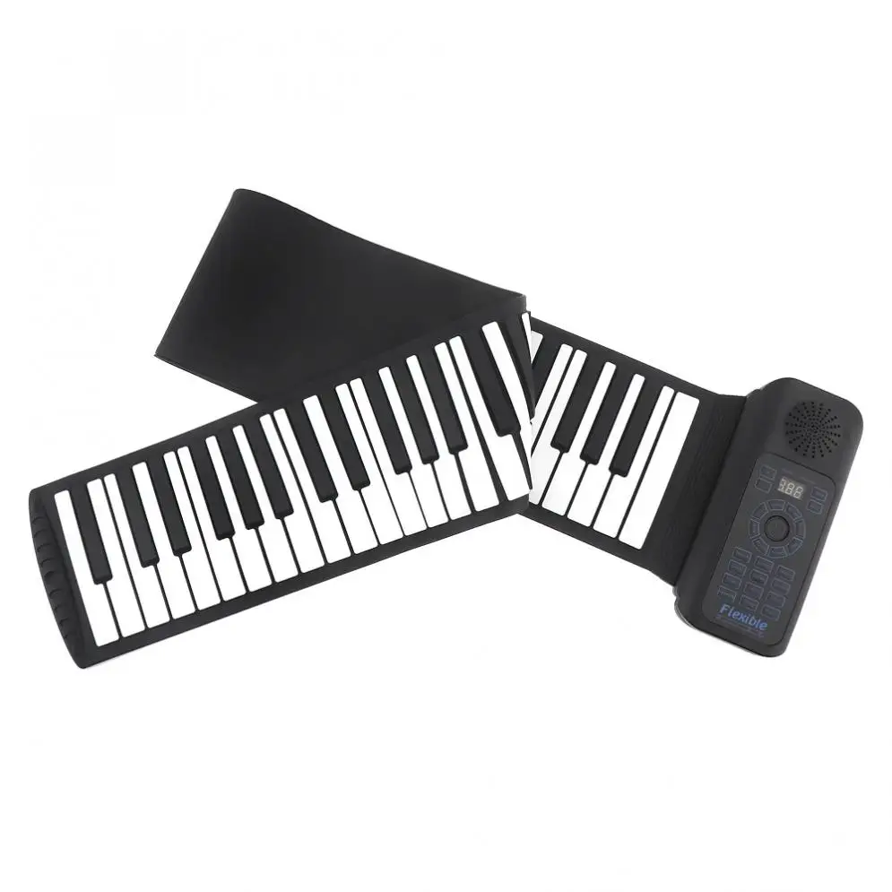 88 Keys USB MIDI Roll Up Piano Electronic Portable Silicone Flexible Keyboard Organ Built-in Speaker with Sustain Pedal
