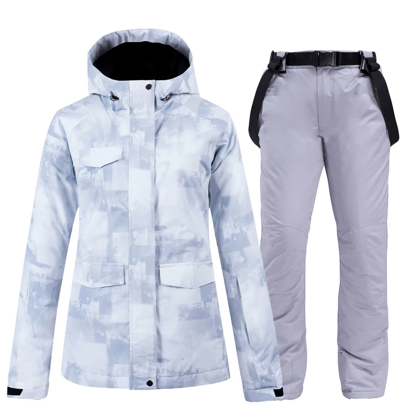 New Thick Warm Ski Suit For Women Waterproof Windproof Skiing And Snowboard Jacket Pants Set Women Winter Outdoor Wear Suits
