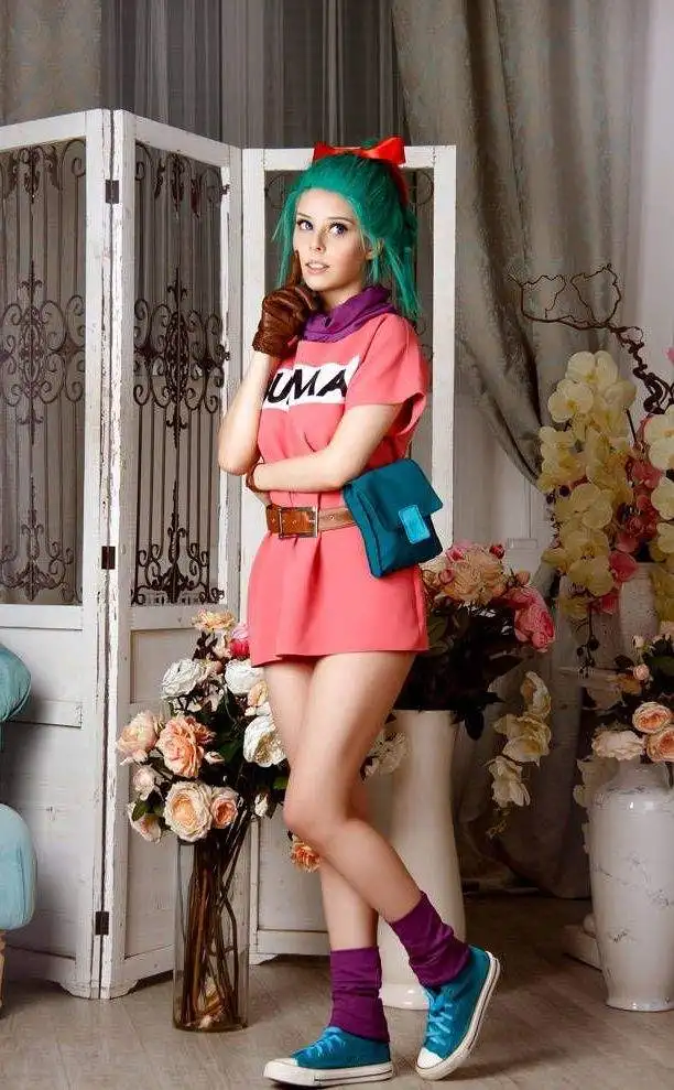 Bulma платье карнавальный костюм с аксессуар Единая новый в наличии Хэллоуин для