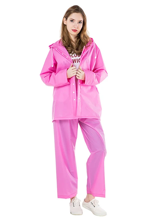 Синий многоразовый дождевик куртка брюки комплект для женщин и мужчин