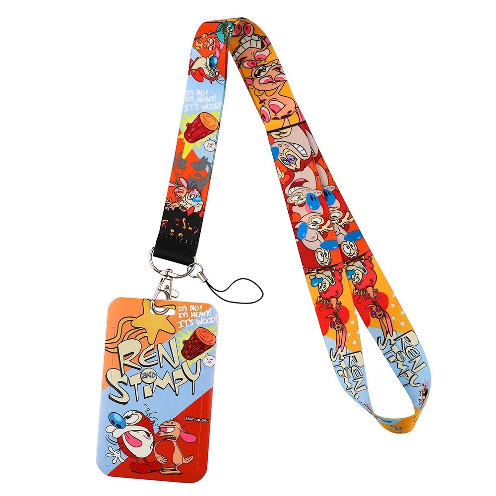 

HJ544 Cute Anime Characters Necklace Credit ID Badge Holder Student Travel Bank Bus Business Card Cover Friends Decorations Gift
