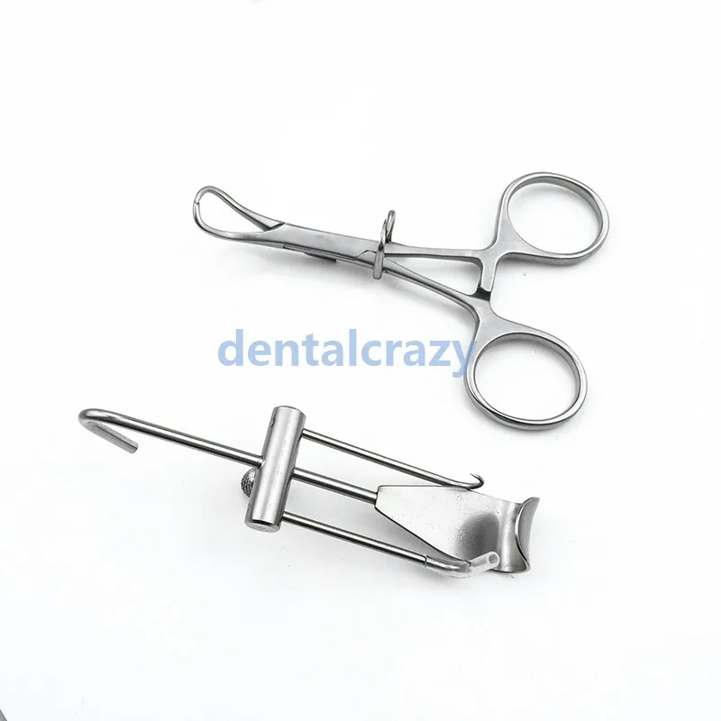 1 set stainless steel Eye bag self-hook cosmetic eyelid retractor double surgery tool nose eye instrument | Красота и здоровье
