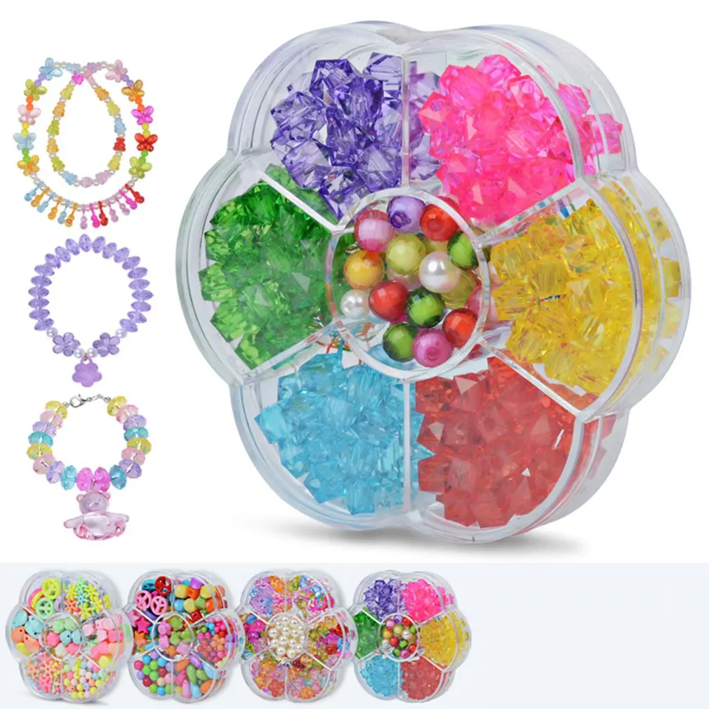 7 балок для маленьких девочек DIY игрушки набор нитей из бисера Brinquedo ожерелье