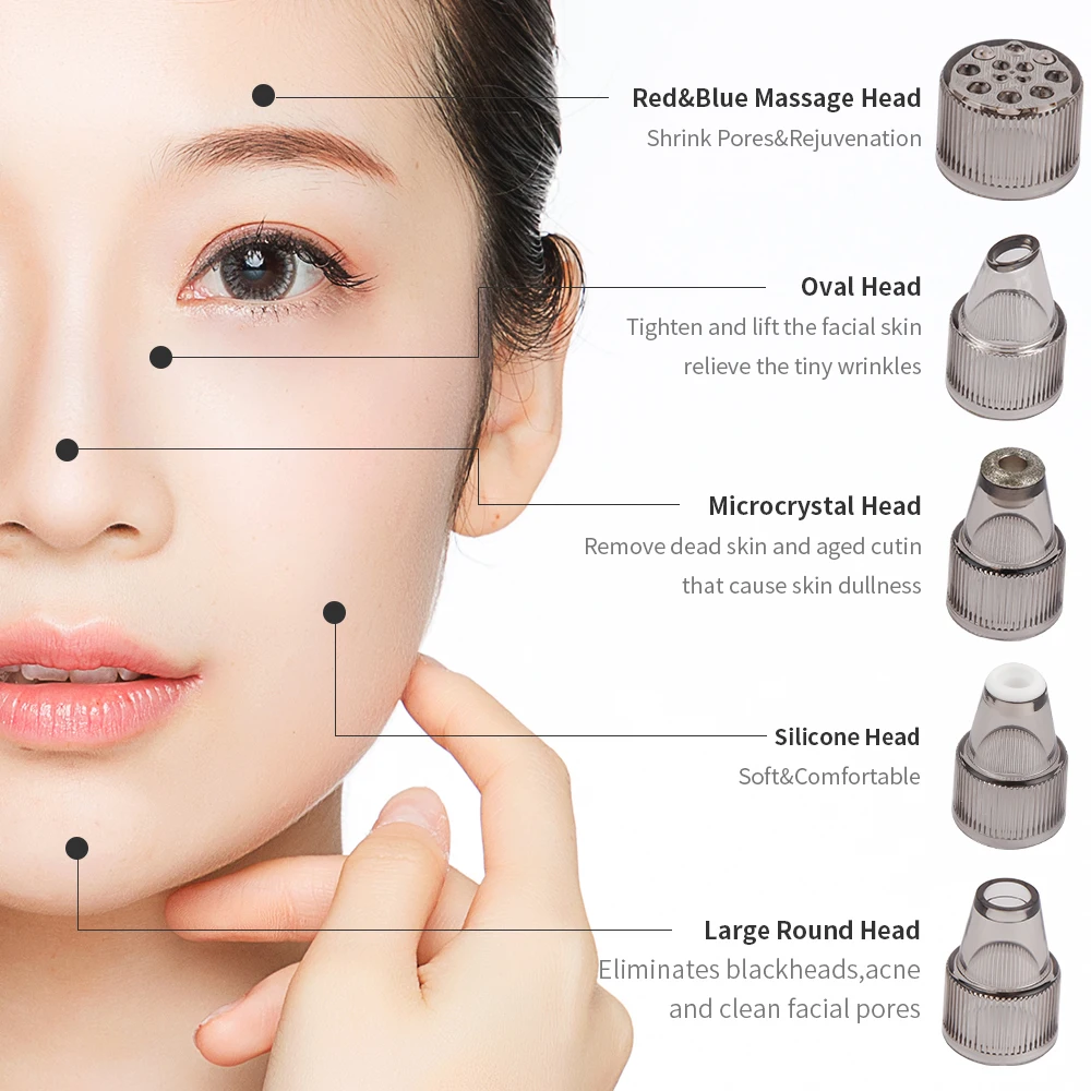 Красно синий светильник для удаления черных точек вакуумный аппарат очистки пор