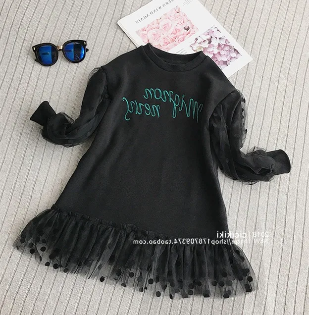 Детское фатиновое платье с длинным рукавом на возраст 6 7 8 лет | Детская одежда и