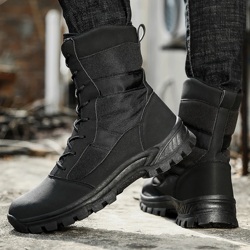 

Fashion Men's Army Boots Camouflage Men's Military Boots Outdoor Waterproof Men's Combat Boots Men's Work Shoes Botas Militares