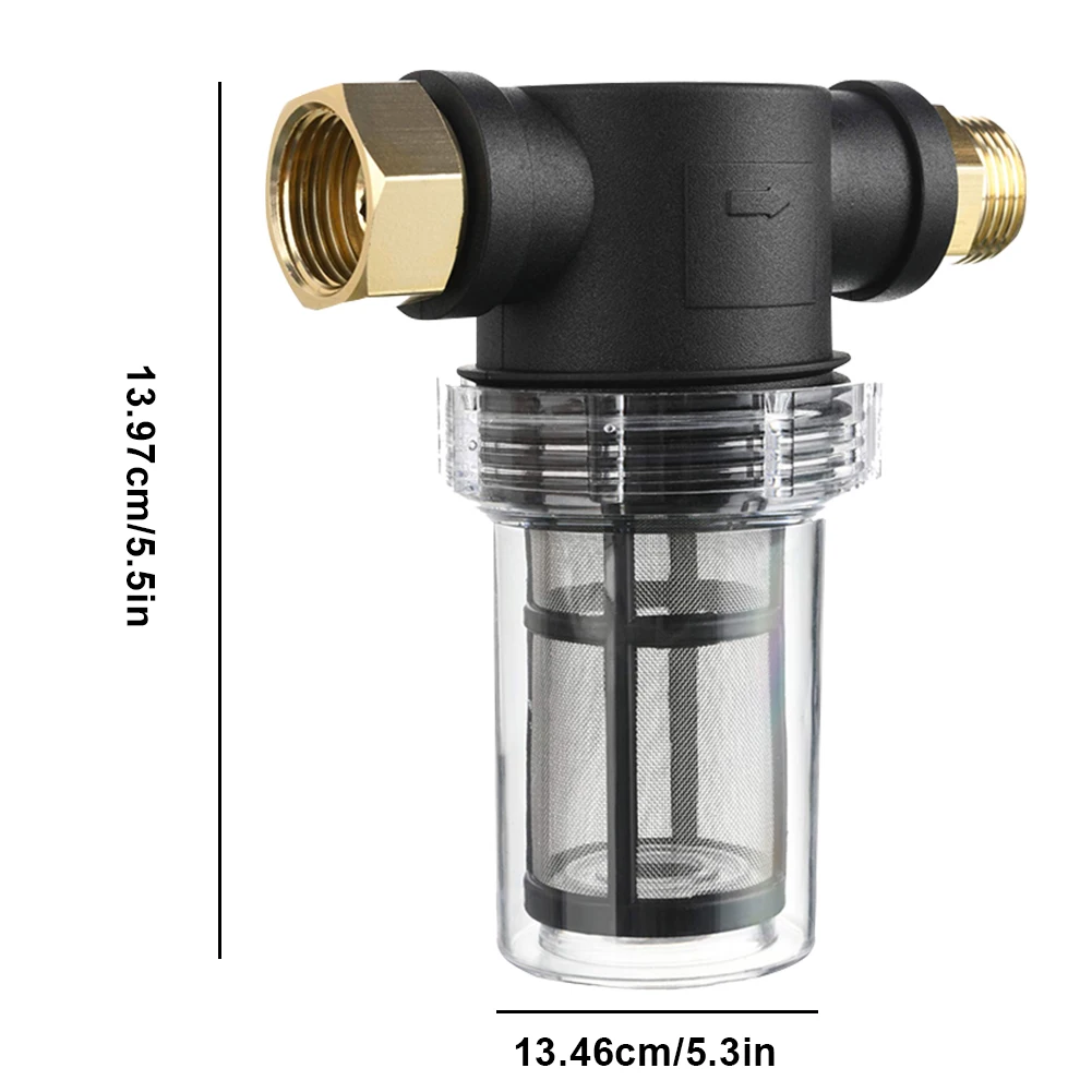 

Garden Hose Filter Set 40/100 Mesh Attachment for Pressure Washers Pump Inlet Filter 3/4" Hose Connector Garden Accessories