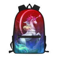 childrens little canvas backpack fantasy unicorn horse pattern students school bags kids fashion travel backpacks