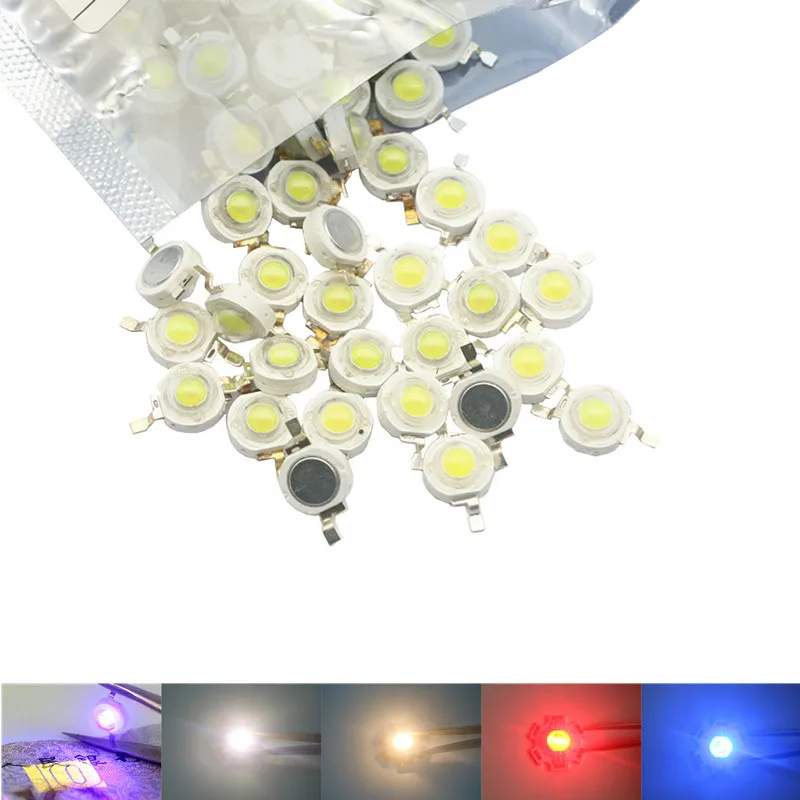 1 Вт 3 светодиодный чип COB 2 6 В вход 100 220лм Мини Диод SMD для DIY прожектор Точечный