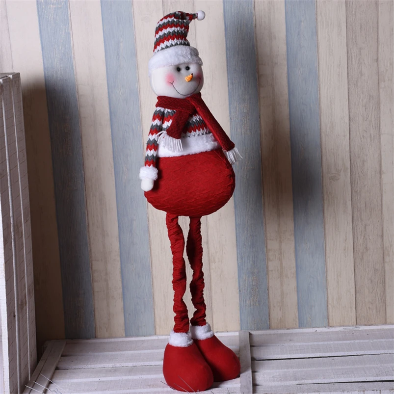 110 см выдвижной Санта-Клаус снеговик лося куклы Merry Christmas Новогодние рождественские украшения для подарков для дома