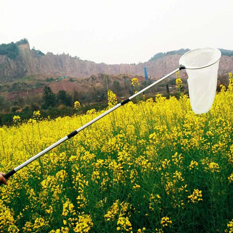 

Bug Net Butterfly Catching Net Fish Nylon Net with Telescopic Handle for Adults & Kids,Extendible From 37 Inch To 68 Inch.