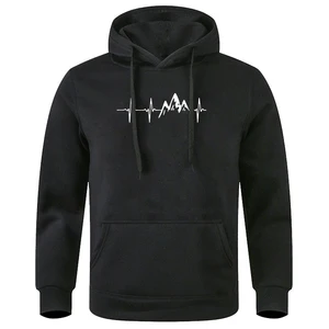 Зимнее пальто, мужской спортивный костюм с электрокардиограммой, одежда с принтом любовь, Мужская теплая короткая толстовка с капюшоном Harajuku, мужские толстовки с капюшоном