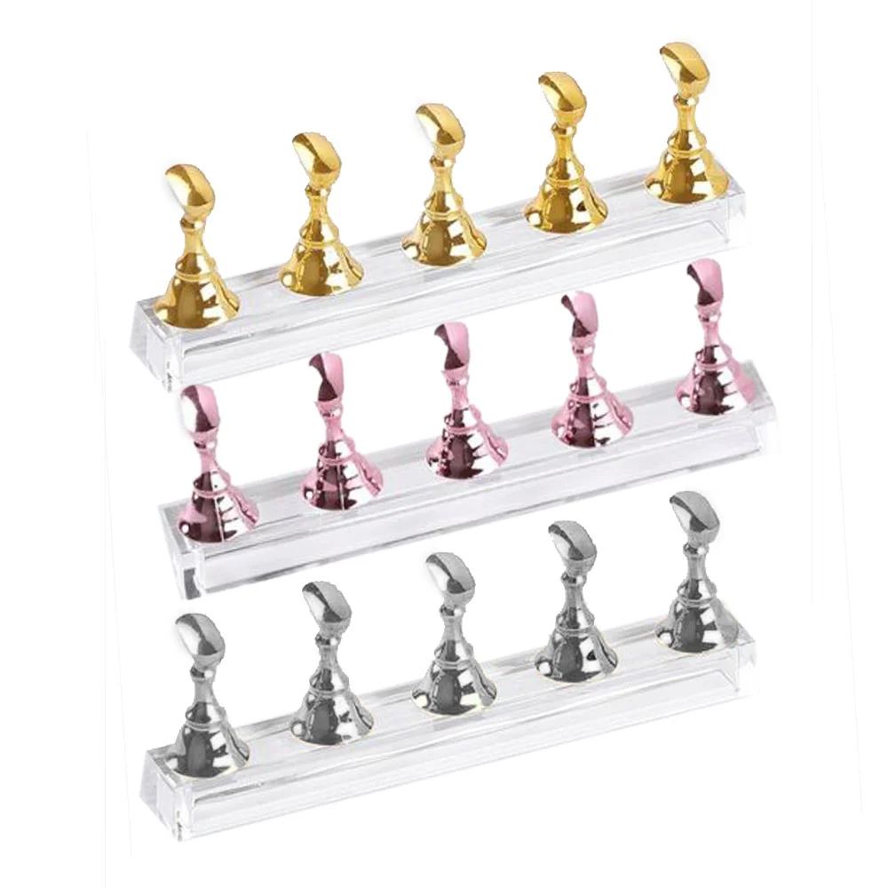 3 набора магнитных накладных наконечников для ногтей практическая подставка