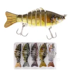 5 шт. классические приманки Luya 10 см22,7 г, пластиковая бионическая многосекционная искусственная приманка, 7 сегментов, рыболовные приманки, жесткие приманки