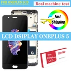 ЖК-дисплей OLED 5,5 дюйма для Oneplus 5 A5000, проверенный, кодирующий преобразователь сенсорного экрана в сборе, запасные части с сервисным пакетом