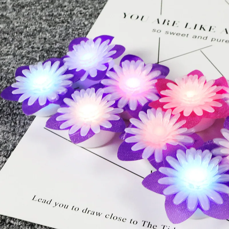 

led daisy candle light holiday party mood light chrysanthemum peony flower light electronic candle