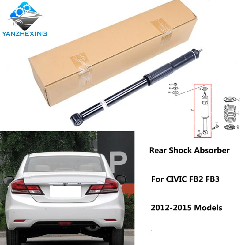 Авто Задний амортизатор в сборе для HONDA CIVIC FB2 FB3 2012 2013 2014 2015 седан 1.8L 2.0L OE #52610 TS6 H01