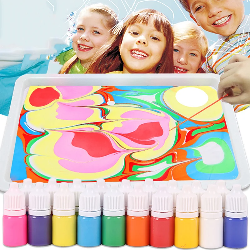 

Children Acrylic Paint Set DIY Paint Floating Painting Doodle Educational Toys JR Deals