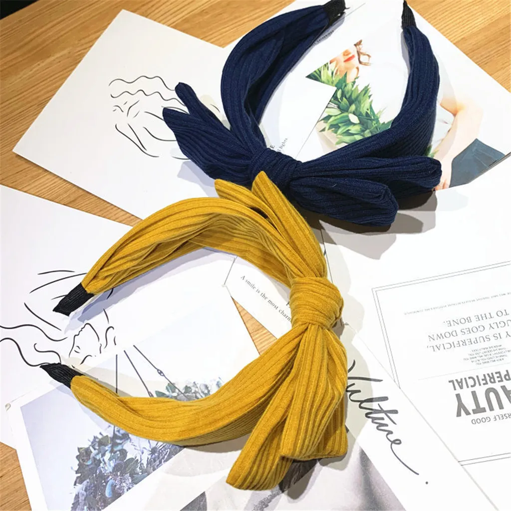 Однотонные резинки для волос с цветочным принтом Модные большим бантом