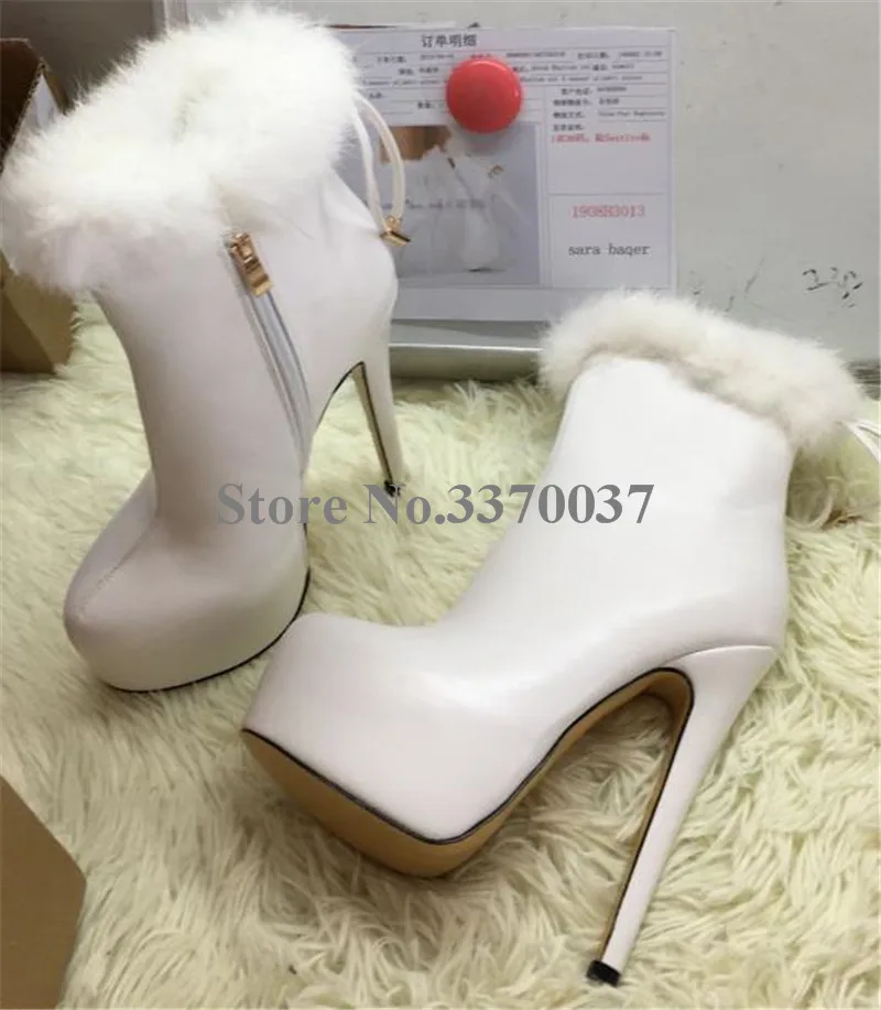 Реальные фотографии женские короткие сапоги с круглым носком на высокой