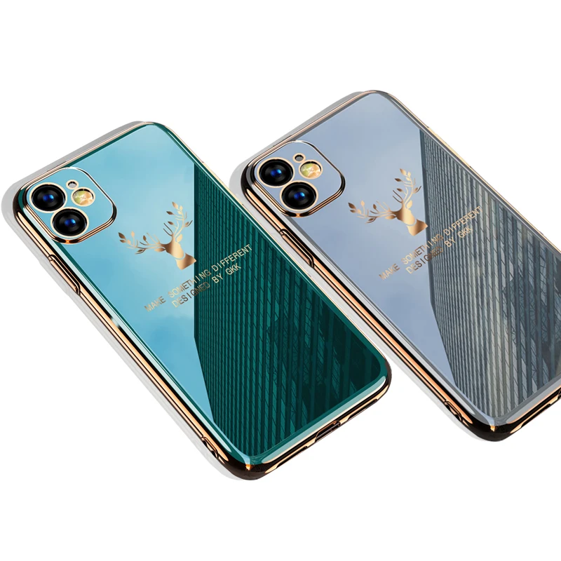 Силиконовый чехол с гальваническим покрытием для iPhone 11 Pro Max X XS MAX XR 7 8 6 6S Plus