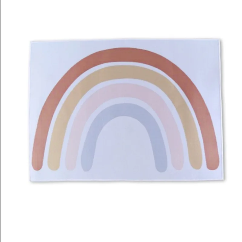 

Baby Mini Rainbow Carpets Crawling Mat Soft playmats For Bedroom Living Anti-slip Floor Games Kids Educational Rugs Folding Mats