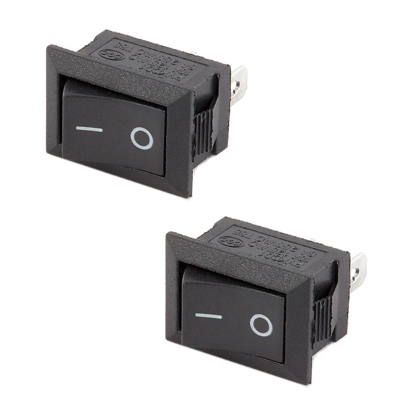 

10Pcs Auto Car Truck Boat Round Rocker DC 12V 16A 2-Pin ON/OFF Toggle SPST Switches Rocker Switch 10*15mm