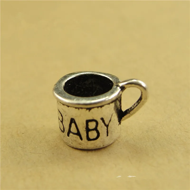 50 шт./лот Симпатичные Подвески из металлического сплава в виде чашки Детские