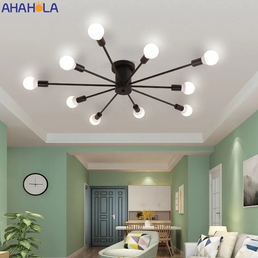 Современная люстра светодиодная лампа в скандинавском стиле E27 6/8/10 лампочек