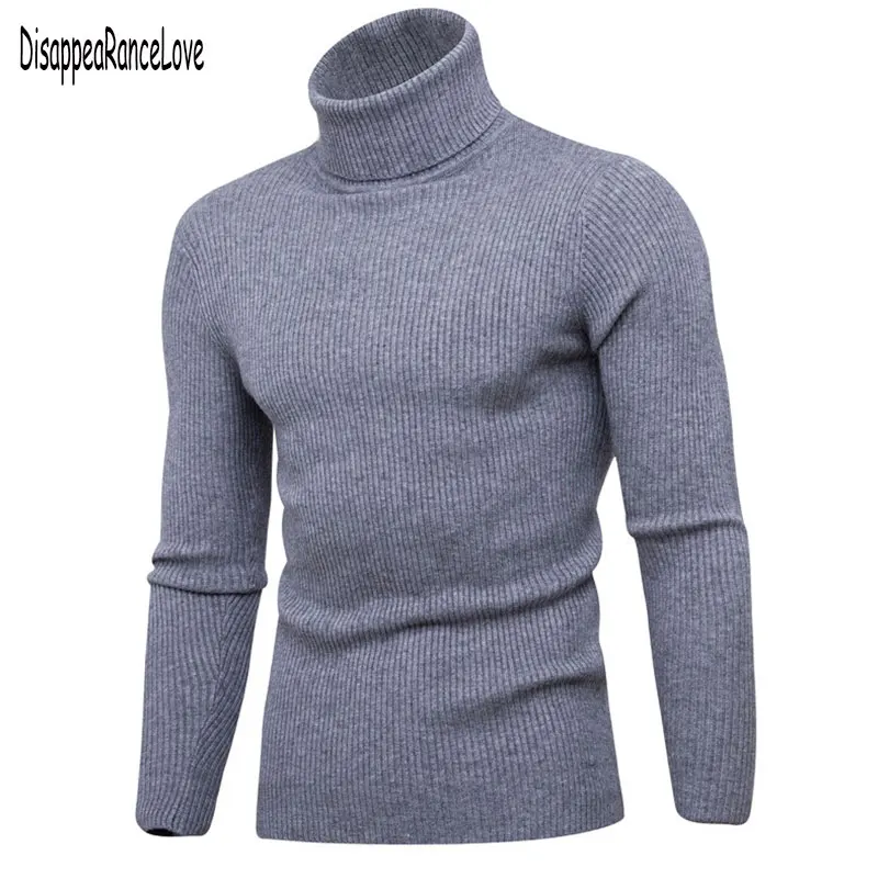 Мужской теплый кашемировый свитер Disappearancelove классический приталенный