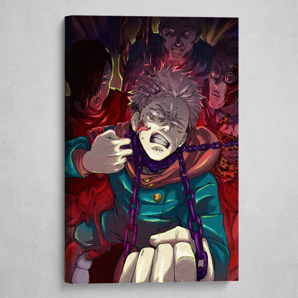Художественная Картина на холсте из аниме джутсу художественный постер с