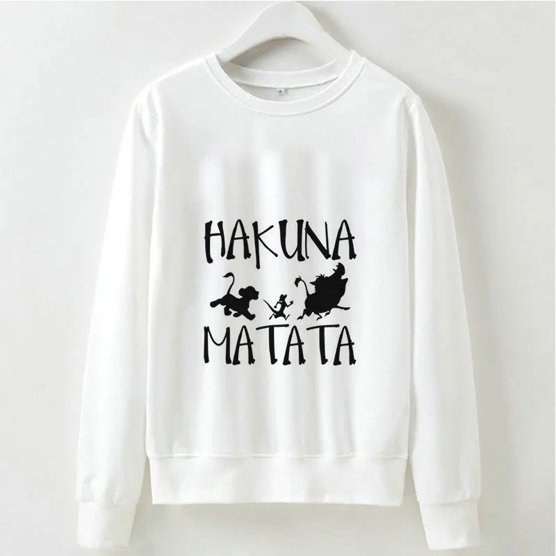 2312 Пуловер «Король Лев Акуна Матата» уличная Толстовка зима осень Ulzzang Kawaii Модные женские толстовки с капюшоном - Цвет: 2312