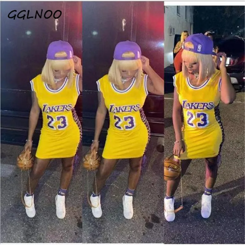 

GGLNOO Women Summer O Neck Lace Up Short Mini Dress Casual Sporty Summer Fashion Sexy Dress Vestidos